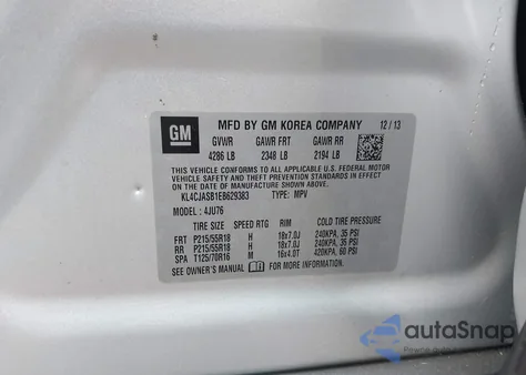 2014 Buick Encore from USA, damaged, VIN KL4CJASB1EB629383